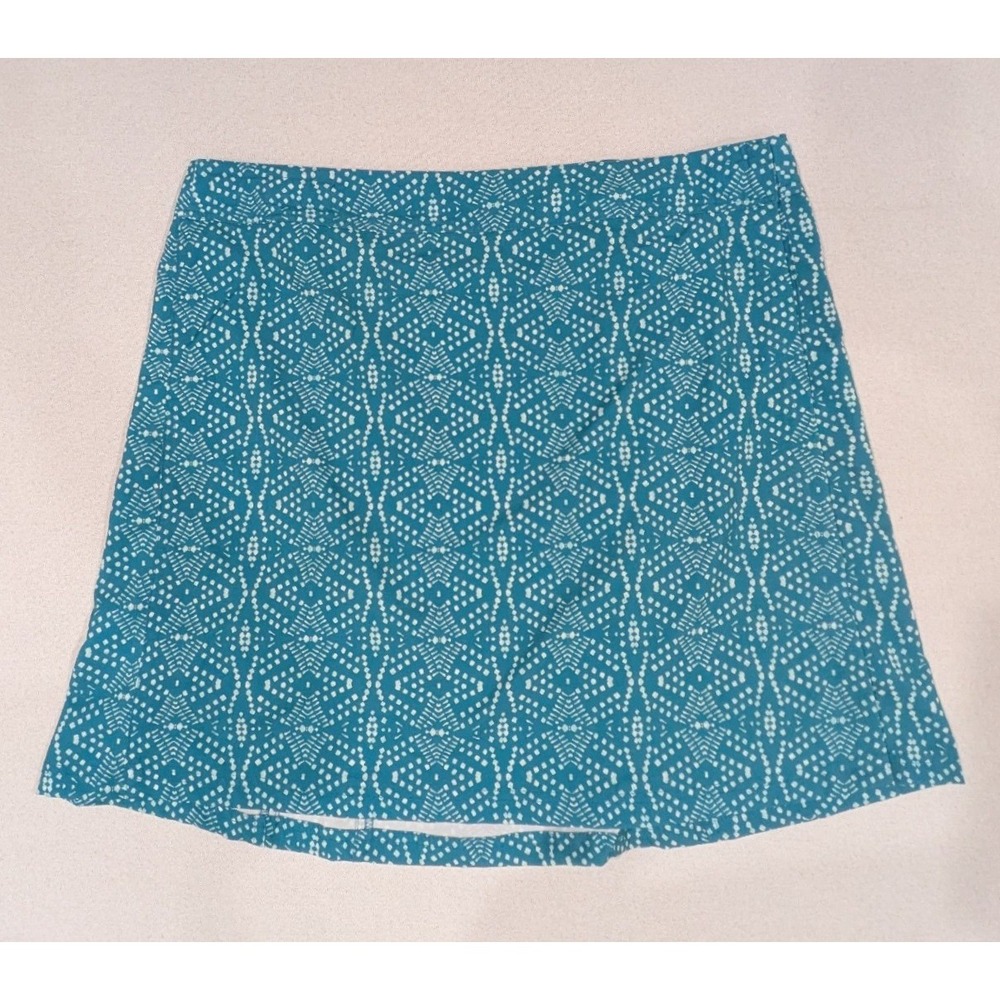 RipSkirt Hawaii Wrap Skirt Womens XL Teal White Excellent Geometric Quick-Dry